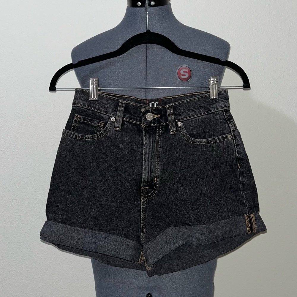 BDG Mom High-Waist Black Denim Shorts